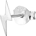 Forbidden Body Jewelry .925 Sterling Silver Tiny Lightning Bolt Cartilage Stud Earring (Sold Individually)