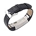 Eazior Bands for Fitbit Alta / Alta HR, Adjustable Comfortable Alta Accessories Leather Wristband (Black)