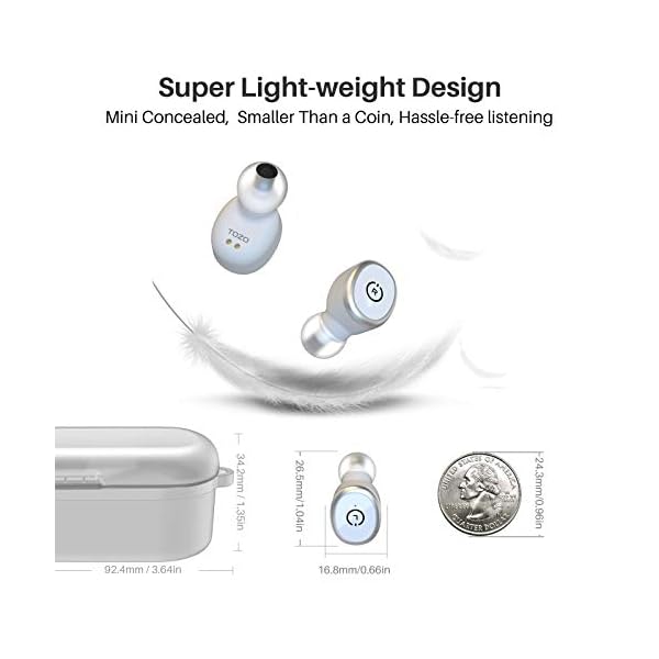TOZO-T10-TWS-Bluetooth-50-Earbuds-True-Wireless-Stereo-Earphones-Headphones-IPX8-Waterproof-in-Ear-Wireless-Charging-Case-Built-in-Mic-Headset-Premium-Sound-with-Deep-Bass-for-Running-Sport-White TOZO T10 Bluetooth 5.3 Earbuds True Wireless Stereo Earphones Headphones IPX8 Waterproof in Ear Wireless Charging Case…