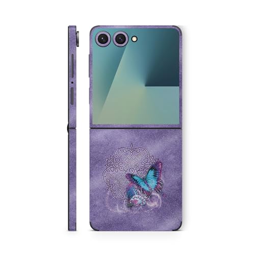 Glossy Glitter Phone Skin Compatible with Samsung Galaxy Z Flip 7 - Celtic Butt…