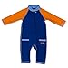 UV SKINZ UPF 50+ Baby Boys' Sun & Swim Suit - Navy Blue/Orange - 12/18m