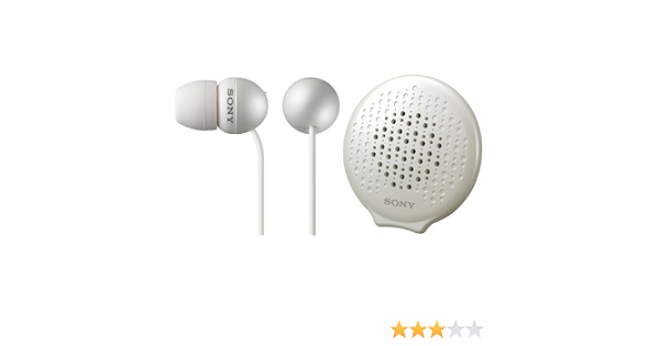 Sony MDR-EX34SC/WHI EX Style Headphones with Passive Speaker Carrying Case  (White) (Discontinued by Manufacturer) : Electronics