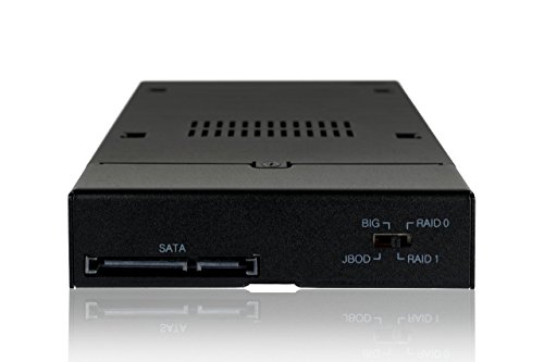 ICY DOCK Dual Bay RAID 2.5 SATA HDD SSD Hot Swap Mobile Rack Backplane Cage for 3.5 Drive Bay - ToughArmor MB992SKR-B