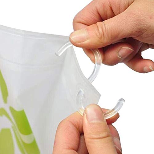 HiGift 36 Pack Transparent Shower Curtain Rings Curtain C Rings Hook Hanger Bath Drape Loop Clip Glide