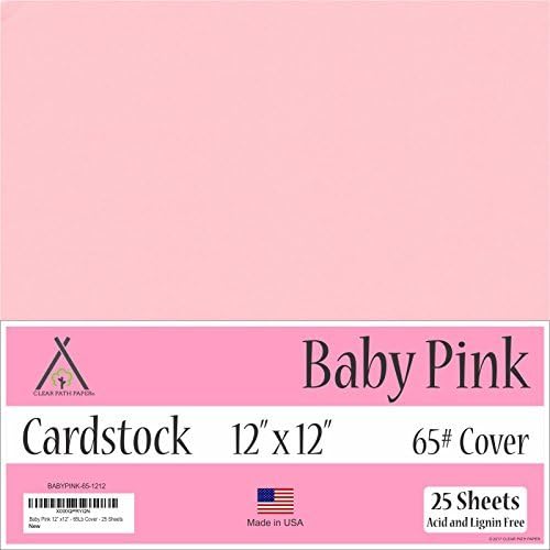 65Lb Cover 25 Sheets 12 x 12 inch Very Berry Pink Cardstock