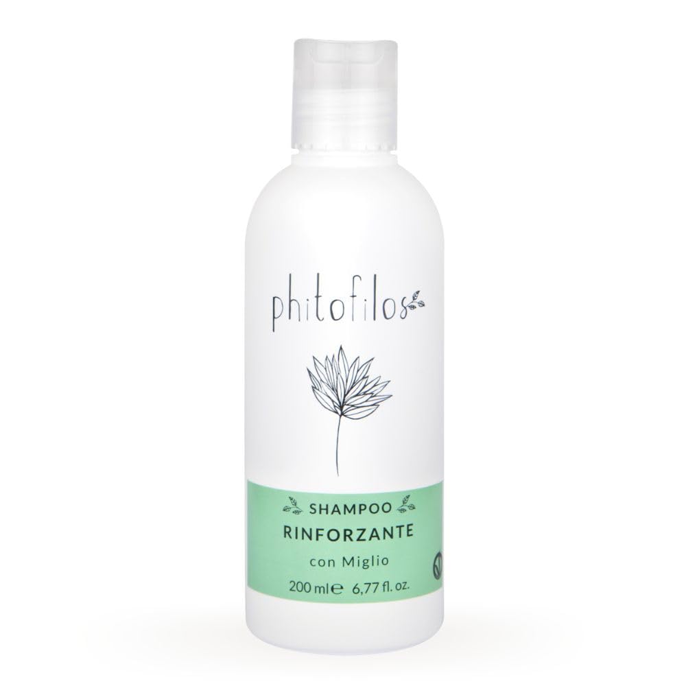 PHITOFILOS Shampoo, 200 ml - Made in Italy, Vegan, Organic for Damaged Hair