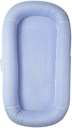HUYP Cuddle Nest Baby Pod Crawling Mat Bionic Bed Sleeping Baby Newborn Baby Sleeping Basket Multi-function Travel Bed 0-2 years old (color : Blue, Size : Awning+baby nest)