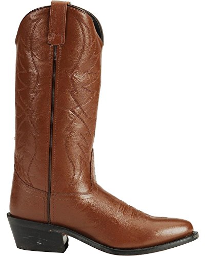 Old West Men's Smooth Leather Cowboy Boot Medium Toe Tan 10 D(M) US