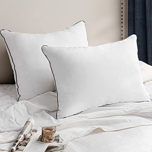 Pinktail Standard Size Bed Pillows Set of 2, 400 Thread Count 100