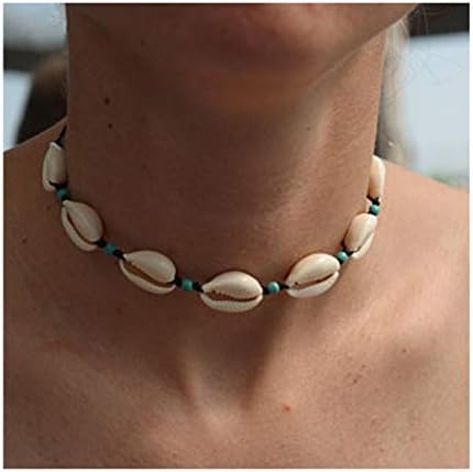 Nager Shell Choker Necklace Boho Hawaii Handmad Beach Shell Necklace for Girls Ladies