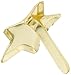 CREATIVE IMPRESSIONS Metal Paper Fasteners 50/Pkg, Gold-Stars