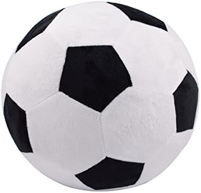 Sports Soccer Ball Throw Pillows Stuffed Football Toy for Kids, 10.5-inch