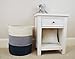 Cotton Rope Basket for Storage and Organization in Baby Nursery or Kids Room | Extra Large 18” x 16” Decorative Laundry Hamper, Organizer for Blankets, Towels, Toys, Books | Blue/Grey/Off-White