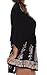 Sakkas 982 Embroidered Batik Gauzy Cotton Tunic Blouse - Black/White - One Size