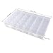 SpzcdZa Clear Plastic Jewelry Box Organizer Storage Container with Adjustable Dividers 36 Grids