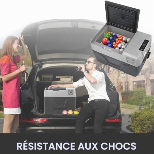 Glacière Congélateur Voiture 30 L Portable Mini Réfrigérateur Silencieux avec Panneau Numérique -20 à 20℃ pour Maison, Voiture et Camping