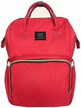 SYLYLJ Baby Diaper Bag Backpack Multi-Function Large Travel Nappy Bags,Large Capacity,Waterproof Fabric,Stylish and Durble,Red