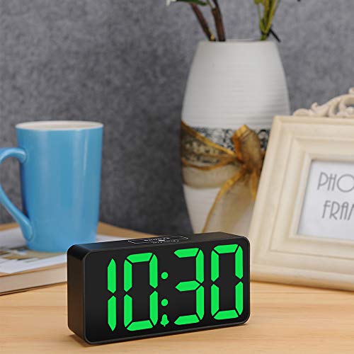 DreamSky Compact Digital Alarm Clock with USB Port for Charging, 0100