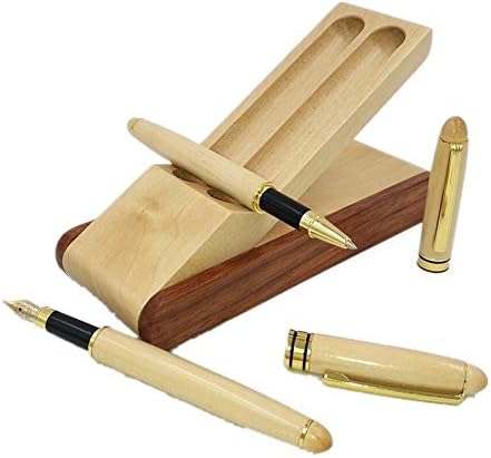 ペン メープルペンセットメープル署名ペンボールペンダブル木製ペンケース 多機能ペン A ラッピング Size