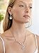 Mariell Silver Vintage Crystal Necklace and Earrings Jewelry Set for Prom, Bridal and Bridesmaids