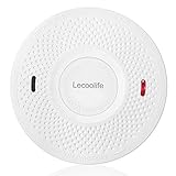 Combination Smoke Alarm and Carbon Monoxide Detector 10 Year Battery Operated for Home Bedroom Travel with Test Silence Button