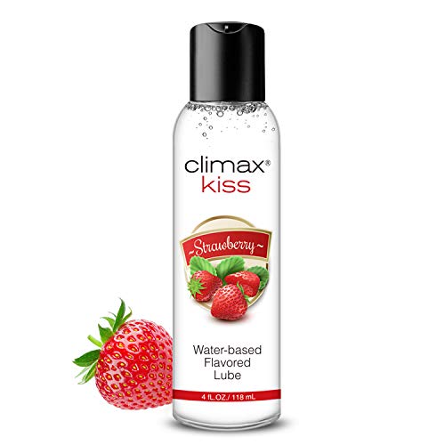 Climax Strawberry Flavored Water Based Lube4 oz Natural Kissable Long