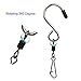 NICO SEE WONDER 10pcs Swivel S Hooks Clips, Hanging Wind Spinners for Chimes Crystal Twisters, Windsocks and Any Plants, Party Supply, 3 Inch