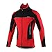 ARSUXEO Winter Warm UP Thermal Fleece Cycling Jacket Windproof 15F Red Size Large