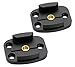 (2 Packs) Fotasy Black Aluminum Tripod Buckle Mount Adapter with 1/4