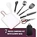 Odoland 8 Pcs Camping Cookware Utensils Travel Set, Camp Kitchen Utensil Organizer with Tongs, Scissors, Knife, Cutting Board, Rice Paddle and Water Resistant Case for Backpacking, Outdoor Campingthumb 4