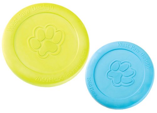 West Paw Zogoflex Zisc Durable Dog Frisbee Nearly Indestructible Flying Disc Dog Toy, 100% Guaranteed Tough, It Floats!, Made in USA, 6.5-Inch Small, Tangerine