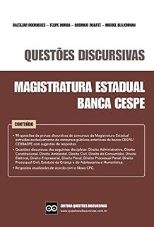 Livro DISCURSIVAS MAGISTRATURA ESTADUAL - BANCA CESPE CEBRASPE - PROVAS DISCURSIVAS JUIZ DE DIREITO - 2020 - 2a EDIÇÃO: Inclui questões discursivas com respostas elaboradas por professores