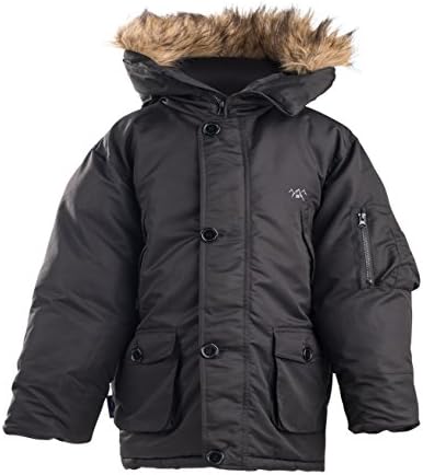 The Polar Club Boys' Heavy Parka Winter Coat with removable Faux-Fur Snorkel Jacket (Navy- S/8)