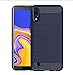 E-outfit Compatible with Galaxy A10 Case, with Tempered Glass Screen Protector, Slim Soft TPU Protective Rubber Bumper Case Cover for Samsung Galaxy A10 Phone (Blue)