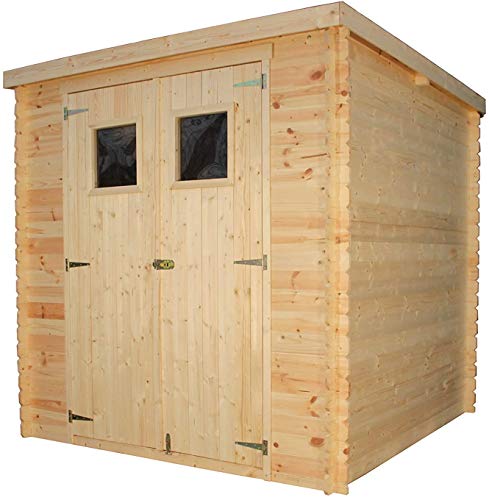 Gartenhaus Holz - Geräteschuppen Holz - Gerätehaus mit Boden Imprägnierte B204xL204xH202 cm/ 3.53 m2 - Fahrrad Schuppen - Gartenhäuser & aufbewahrung Wasserfestes Dach TIMBELA M309+M309G – Bild 3