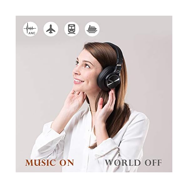 Srhythm NC75 Pro Active Noise Cancelling Headphones Bluetooth 5.0,Over-Ear Headset with Build-in Microphone,Hi-Fi,40…