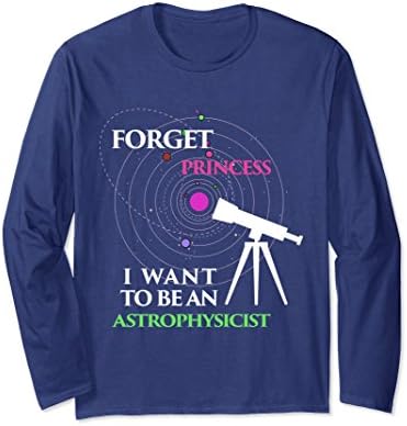 Unisex Forget Princess I Wanna Be Astrophysicist T-Shirt Geek Gift XL: Navy