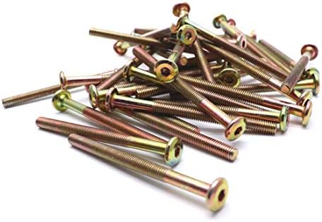 TOUHIA M6x80mm Flat Hex Socket Head Bolts Furniture Fastener 30 Pcs