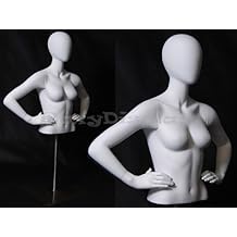 Cabeza de huevo iberglass Egg Mannequin Torso + Base de metal manos cintura