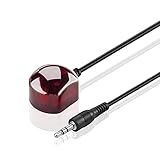 TNP IR Receiver Cable - Extension 38kHz Infrared Receiver Extender Sensor Cable 3.5mm Jack Plug Wire Cord Remote Eye for HD DVR Cable Box, STB Set Top Box, TV, IR Repeater System (10 Feet)