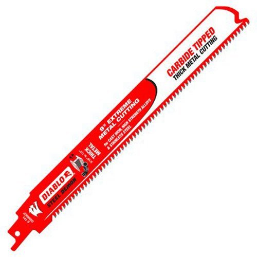 FREUD AMERICA DS0908CF3 Reciprocating Saw Blade, 9", Red