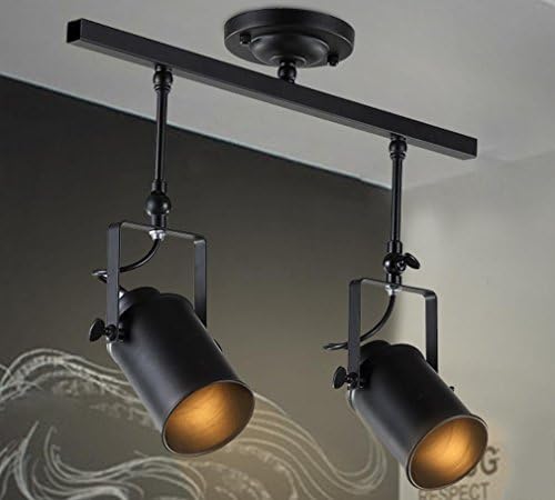 SOOFAG Industrial retro ceiling chandelier background wall lamp bar personalized clothing store installed long pole LED light source E27 living room spotlights, voltage 220v , b