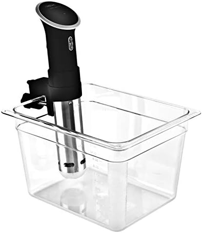 Wellborn Sous Vide Container, Model WHC-12, Cooker Tank, Heat Resistant Strong Bucket, Cooking Pot, Polycarbonate Clear, NSF Approved for Immersion Circulators, Anova, ChefSteps Joule, Wancle (12 qt)