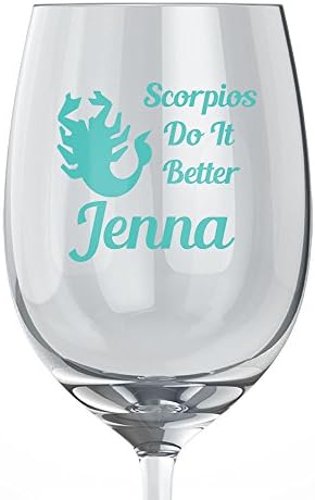 Personalized Scorpio Symbol Zodiac Wine Glass
