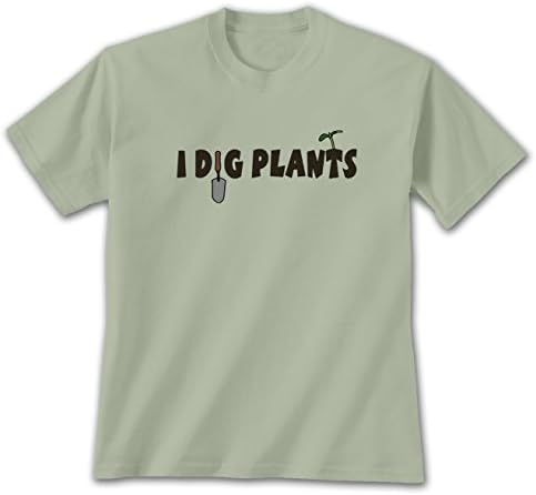 I Dig Plants - Medium T-shirt Stonewashed Green, Novelty Gift Apparel