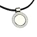 Beautiful Crystal Golf Ball Marker with Magnetic Leather Necklace for Lady