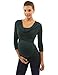 PattyBoutik Mama 2in1 Style 3/4 Sleeve Nursing Maternity Tunic (Dark Green M)