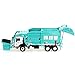 KDW 1/43 Scale Diecast Recycling Garbage Truck Toys for Kids With Bin (Green)