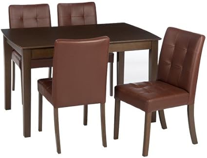 Amazon ダイニングテーブルセット 座り心地にもこだわった ダイニングチェア です かわいい ダイニングセット ダイニングテーブル 5点セット 115cm幅 4人用 ブラウン ダイニングセット オンライン通販