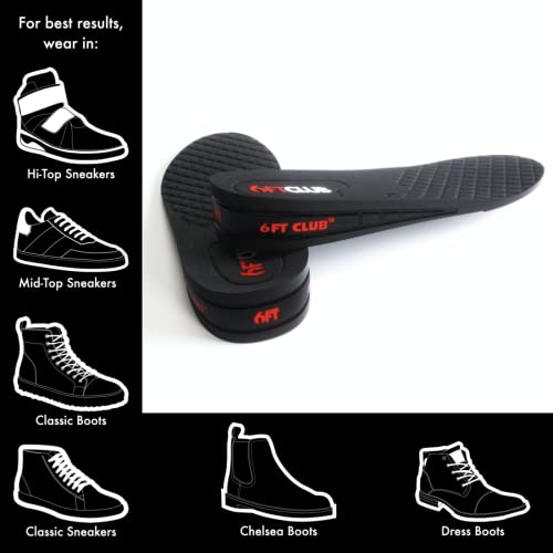 6FT Boost Height Increase Insoles Elevation Sole Taller Shoe Heel Lifts